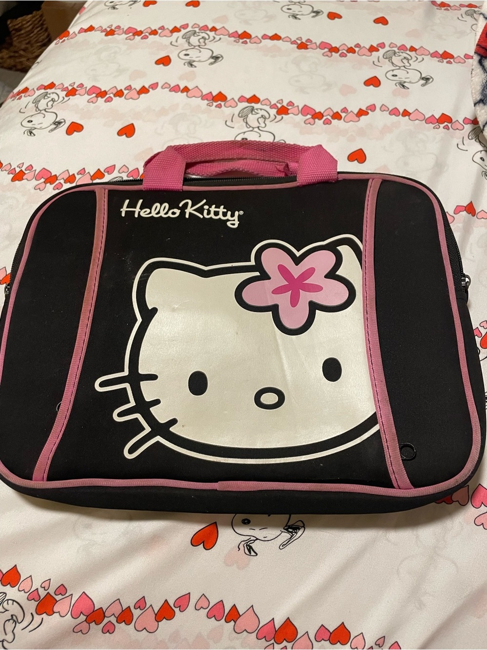 Sanrio Hello Kitty Black and Pink Laptop Sleeve Case